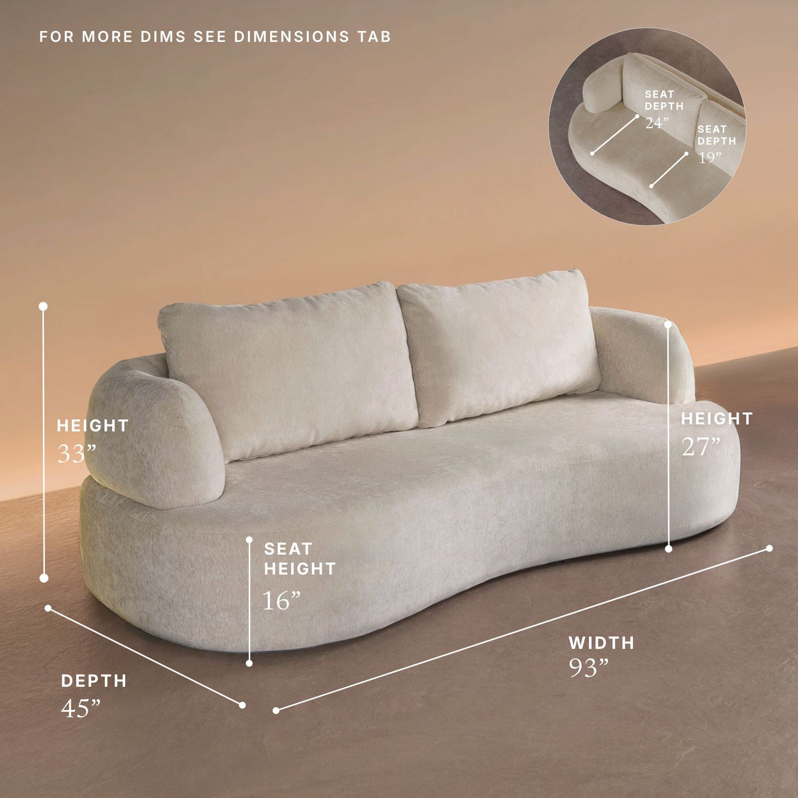 Sora 3-Seater Sofa No 1 in Cinder | Contour – Sora Sofa